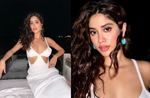 Janhvi Kapoor drops mesmerising photos in white cutout dress with plunging neck line